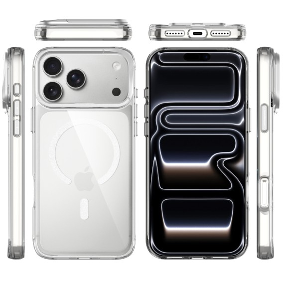 Чохол TPU Space Case Apex with Magnetic Fit для Apple iPhone 17 Pro / 18 Pro (6.3") Silver Чохол TPU Space Case Apex with Magnetic Fit для Apple iPhone 17 Pro / 18 Pro (6.3") Silver