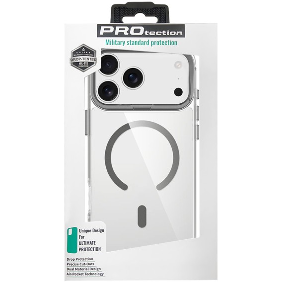Чехол TPU Space Case Apex with Magnetic Fit для Apple iPhone 17 Pro / 18 Pro (6.3") Grey