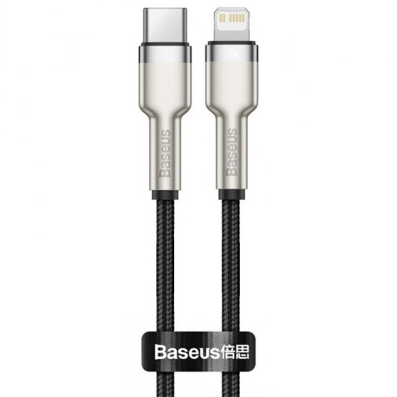 Дата кабель Baseus Cafule Series Metal Type-C to Lightning PD 20W (0.25m) (CATLJK-0) Black