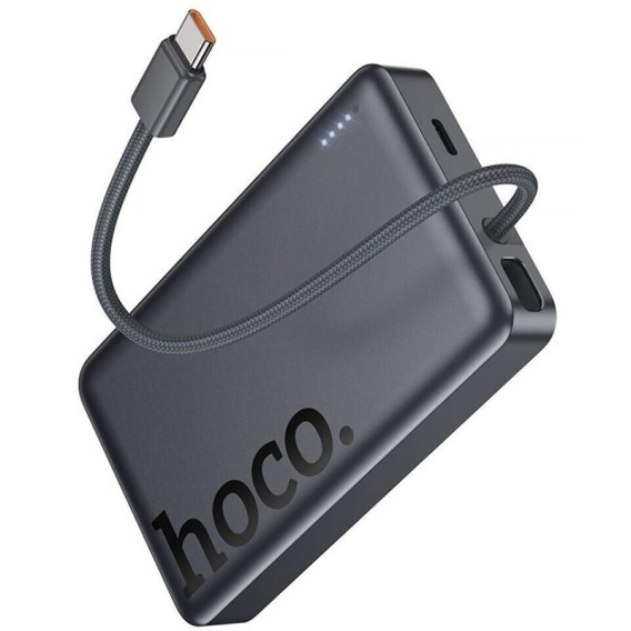 Портативний ЗП Power Bank Hoco Q44 Origen PD45W з БЗП with cable 10000 mAh Metal gray Портативний ЗП Power Bank Hoco Q44 Origen PD45W з БЗП with cable 10000 mAh Metal gray