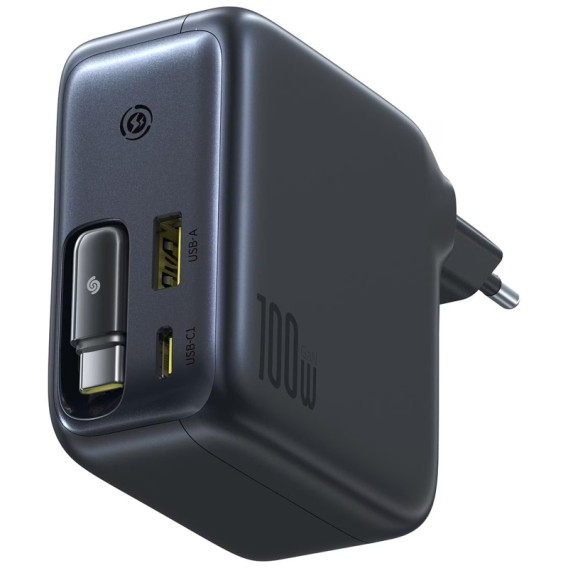 МЗП Baseus EnerCore CJ11 PD100W+QC3.0 with retractable cable (1USB-A/2C) (E0120M) Cluster Black МЗП Baseus EnerCore CJ11 PD100W+QC3.0 with retractable cable (1USB-A/2C) (E0120M) Cluster Black