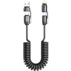 Дата кабель Amaya ACD-330 4in1 Type-C/USB to Lightning/Type-C 240W (2m) Black