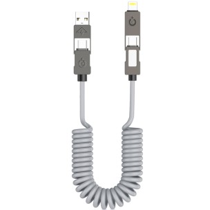 Дата кабель Amaya ACD-340 4in1 Type-C/USB to Lightning/Type-C 240W (2m) Gray