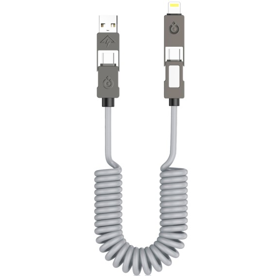 Дата кабель Amaya ACD-340 4in1 Type-C/USB to Lightning/Type-C 240W (2m) Gray