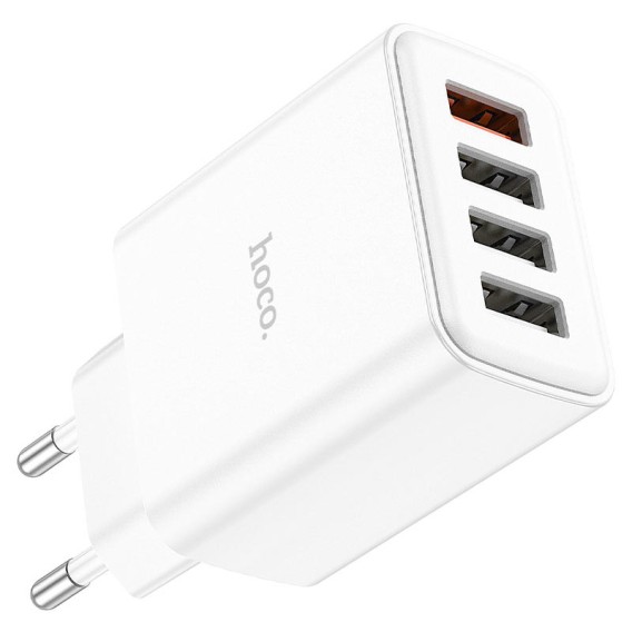 МЗП Hoco C102A Fuerza QC3.0 (4USB-A) White МЗП Hoco C102A Fuerza QC3.0 (4USB-A) White