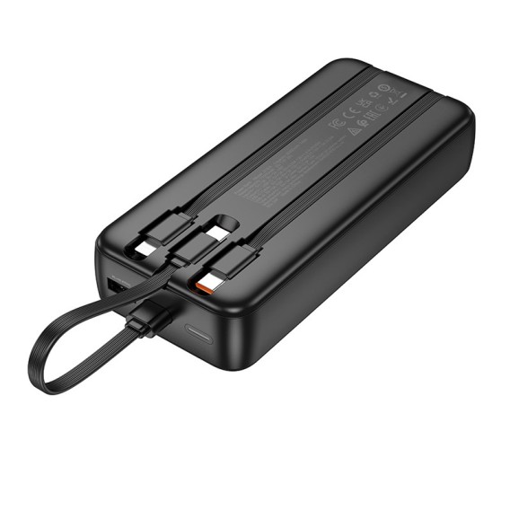 Портативний ЗП Power Bank Hoco J132A Sabio 22.5W+PD20W with 3 cables 20000 mAh Black Портативний ЗП Power Bank Hoco J132A Sabio 22.5W+PD20W with 3 cables 20000 mAh Black