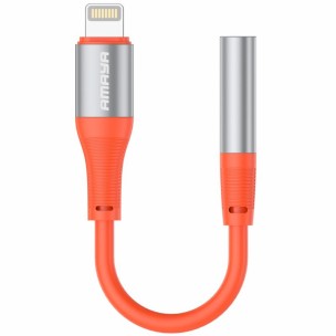 Перехідник Amaya AUX-08 Lightning to 3.5mm Orange Перехідник Amaya AUX-08 Lightning to 3.5mm Orange