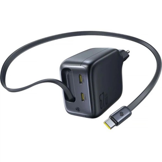 МЗП Baseus EnerCore CJ11 PD67W with retractable cable (3USB-C) (E0121E) Cosmic Black МЗП Baseus EnerCore CJ11 PD67W with retractable cable (3USB-C) (E0121E) Cosmic Black