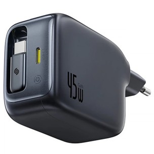 СЗУ Baseus EnerCore CJ11 PD45W with retractable cable (2USB-C) (E0120G) Cosmic Black СЗУ Baseus EnerCore CJ11 PD45W with retractable cable (2USB-C) (E0120G) Cosmic Black