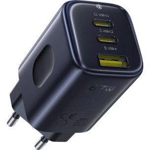 МЗП Baseus PicoGo AE11 Fast Charger PD67W+QC3.0 (1USB-A/2C) (E01212) Cosmic Black