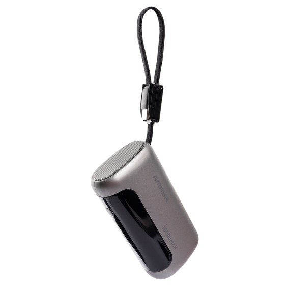 Портативний ЗП Power Bank Amaya F040C PD22.5W with display and cable 10000 mAh Gun Grey Портативний ЗП Power Bank Amaya F040C PD22.5W with display and cable 10000 mAh Gun Grey
