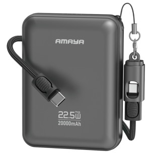 Портативний ЗП Power Bank Amaya F237C PD22.5W with cable 20000 mAh Grey