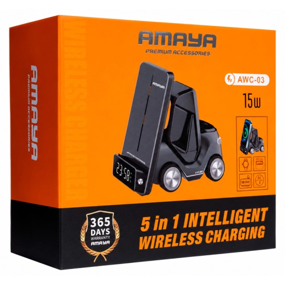 БЗП Amaya AWC-03 5in1 15W with clock Gray БЗП Amaya AWC-03 5in1 15W with clock Gray