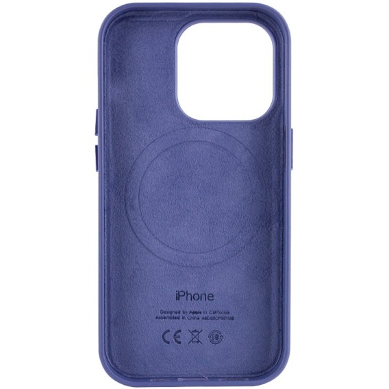 Шкіряний чохол Leather Case (AA Plus) with Magnetic Fit для Apple iPhone 14 Pro (6.1") Wisteria