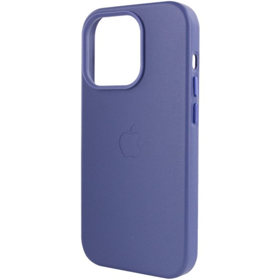 Шкіряний чохол Leather Case (AA Plus) with Magnetic Fit для Apple iPhone 14 Pro (6.1") Wisteria
