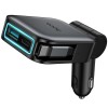 АЗП Hoco Z67 Triunfar PD60W with retractable cable (1USB-A/2C) Metal gray