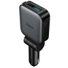 АЗП Hoco Z67 Triunfar PD60W with retractable cable (1USB-A/2C) Metal gray