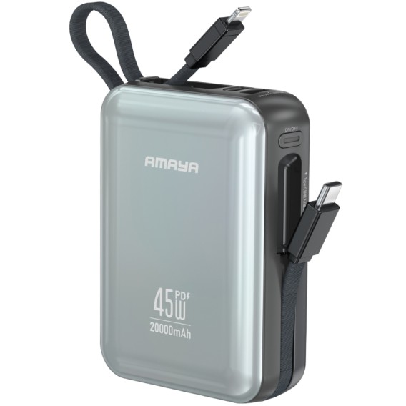 Портативний ЗП Power Bank Amaya F213C PD45W with cable 20000 mAh Gun Metal
