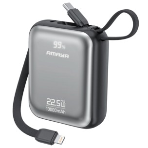 Портативное ЗУ Power Bank Amaya F139C PD22.5W with cable 10000 mAh Black