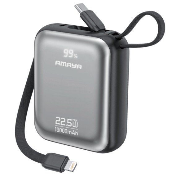 Портативний ЗП Power Bank Amaya F139C PD22.5W with cable 10000 mAh Black