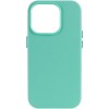 Кожаный чехол Leather Case (AA Plus) with Magnetic Fit для Apple iPhone 13 Pro Max (6.7") Ice