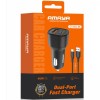 АЗП Amaya ACC-06 PD30W+QC3.0 total 48W (1USB-A/1C) + кабель USB to Type-C Black