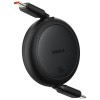 Дата кабель Baseus Free2Pull Mini Retractable Type-C to Type-C 60W (1m) (P10364500) Cluster Black