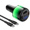 АЗП Hoco Z69A Vivido PD37W+QC3.0 (1USB-A/2C) + кабель Type-C to Type-C Black