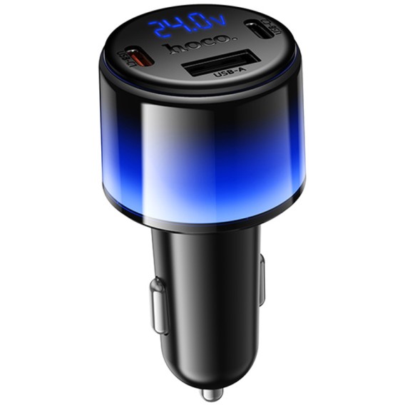 АЗП Hoco Z69A Vivido PD37W+QC3.0 (1USB-A/2C) Black