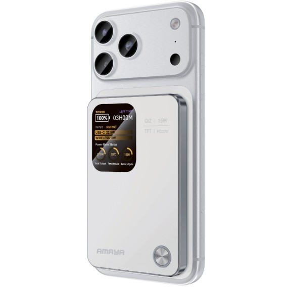 Портативний ЗП Power Bank Amaya W053C PD20W з БЗП 5000 mAh White