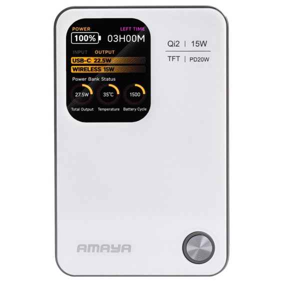 Портативний ЗП Power Bank Amaya W053C PD20W з БЗП 5000 mAh White