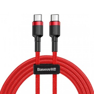 Дата кабель Baseus Cafule Type-C to Type-C PD2.0 60W (2m) (CATKLF-H) Червоний