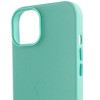 Шкіряний чохол Leather Case (AA Plus) with Magnetic Fit для Apple iPhone 12 Pro Max (6.7") Ice
