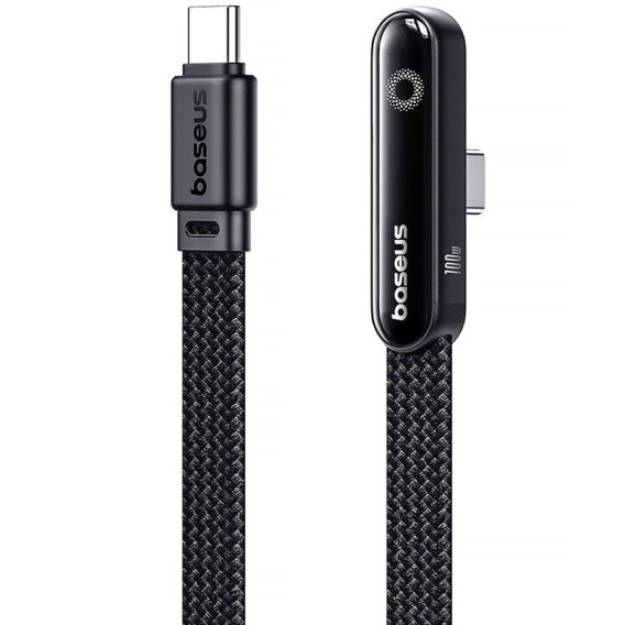 Дата кабель Baseus MVP 3 side plug and stand Type-C to Type-C 100W (2m) (P10382500121) Cosmic Black