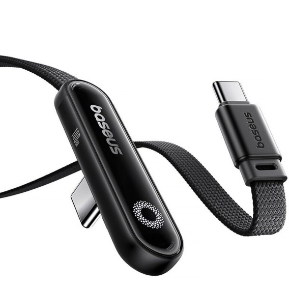 Дата кабель Baseus MVP 3 side plug and stand Type-C to Type-C 100W (2m) (P10382500121) Cosmic Black Дата кабель Baseus MVP 3 side plug and stand Type-C to Type-C 100W (2m) (P10382500121) Cosmic Black