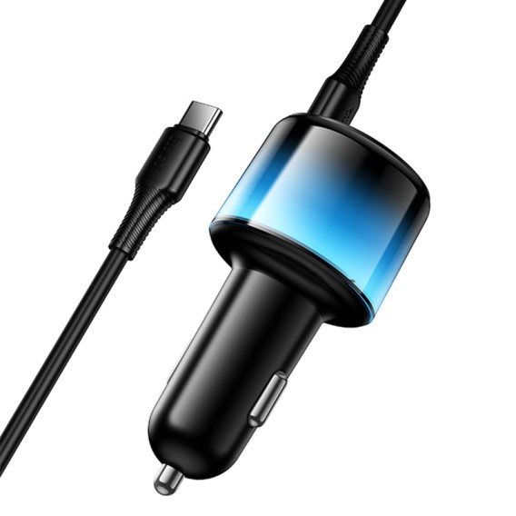 АЗП Hoco Z69B Vivido PD57W+QC3.0 (1USB-A/2C) + кабель Type-C to Type-C Black АЗП Hoco Z69B Vivido PD57W+QC3.0 (1USB-A/2C) + кабель Type-C to Type-C Black