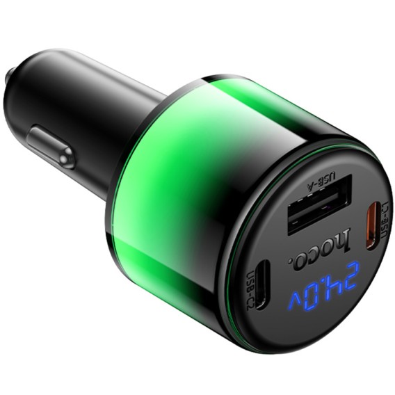 АЗП Hoco Z69B Vivido PD57W+QC3.0 (1USB-A/2C) Black АЗП Hoco Z69B Vivido PD57W+QC3.0 (1USB-A/2C) Black