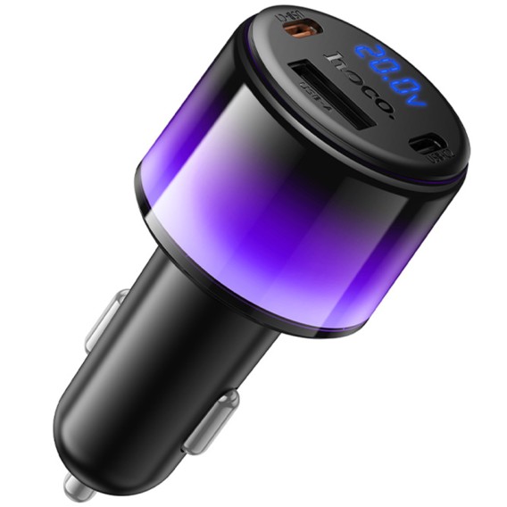 АЗП Hoco Z69B Vivido PD57W+QC3.0 (1USB-A/2C) Black АЗП Hoco Z69B Vivido PD57W+QC3.0 (1USB-A/2C) Black