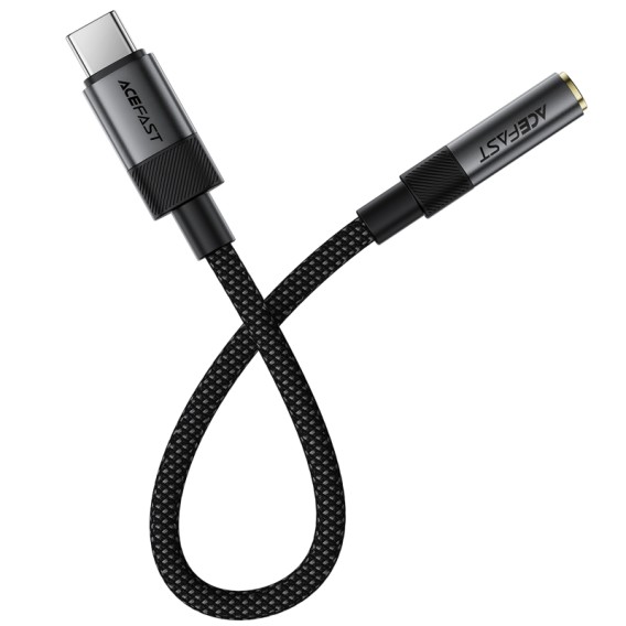 Перехідник Acefast J12 Type-C male to AUX 3.5mm female Black Перехідник Acefast J12 Type-C male to AUX 3.5mm female Black