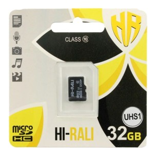 Карта памяти Hi-Rali (UHS-1) microSDHC Class 10 - 32GB (без адаптера) Черный