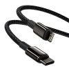Дата кабель Baseus Tungsten Gold Type-C to Lightning PD 20W (1m) (CATLWJ) Чорний
