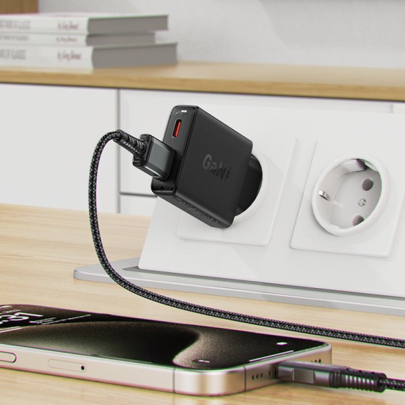 МЗП Acefast A69 PD30W GaN (USB-C+USB-A) Black