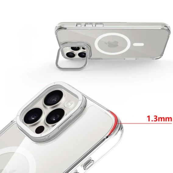 Чохол TPU Space Case Apex with Magnetic Fit для Apple iPhone 15 Pro (6.1") Silver Чохол TPU Space Case Apex with Magnetic Fit для Apple iPhone 15 Pro (6.1") Silver