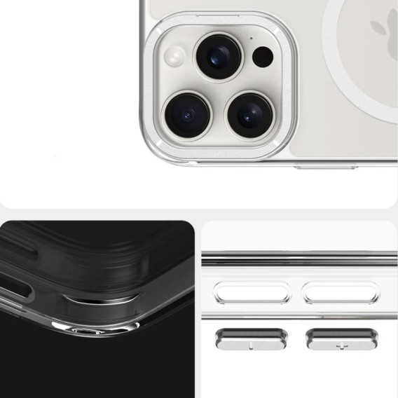 Чохол TPU Space Case Apex with Magnetic Fit для Apple iPhone 15 Pro (6.1") Silver Чохол TPU Space Case Apex with Magnetic Fit для Apple iPhone 15 Pro (6.1") Silver