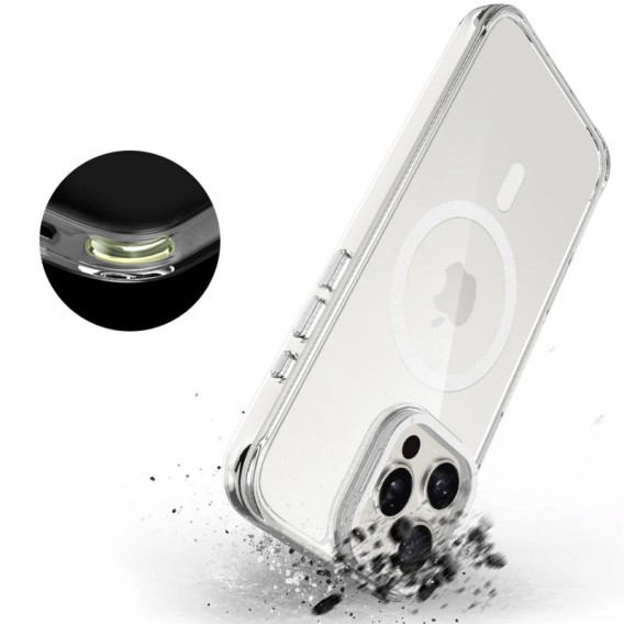 Чохол TPU Space Case Apex with Magnetic Fit для Apple iPhone 15 Pro (6.1") Silver Чохол TPU Space Case Apex with Magnetic Fit для Apple iPhone 15 Pro (6.1") Silver