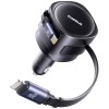 АЗП Baseus Enjoyment Max PD60W with retractable cables (1USB-C/1L) (C00035507121) Cosmic Black