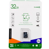 Карта пам'яті T&G (UHS-1) microSDHC Class 10 - 32GB (без адаптера) Чорний Карта пам'яті T&G (UHS-1) microSDHC Class 10 - 32GB (без адаптера) Чорний