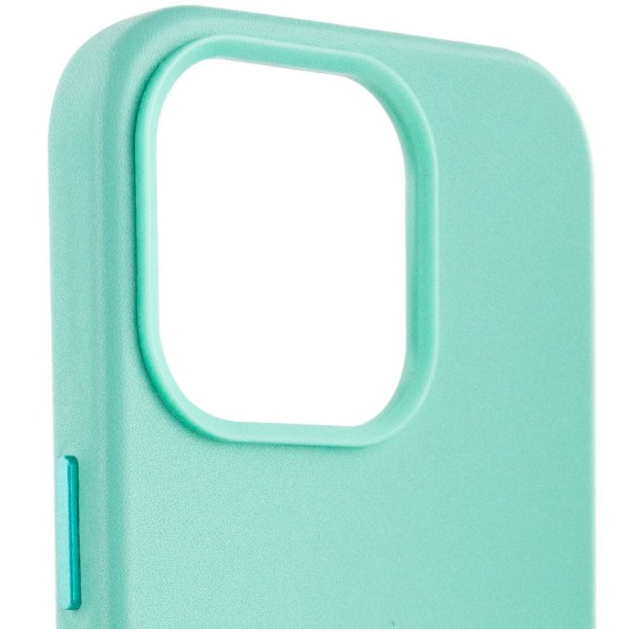 Кожаный чехол Leather Case (AA Plus) with Magnetic Fit для Apple iPhone 13 Pro (6.1") Ice