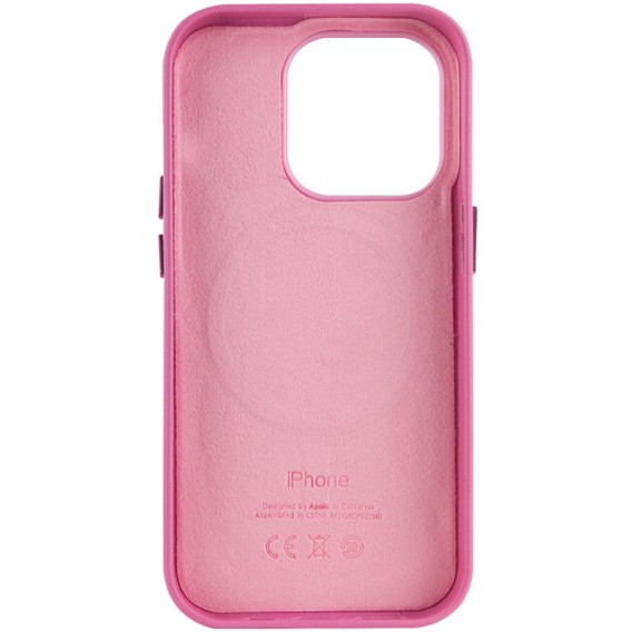 Шкіряний чохол Leather Case (AA Plus) with Magnetic Fit для Apple iPhone 13 Pro (6.1") Pollen