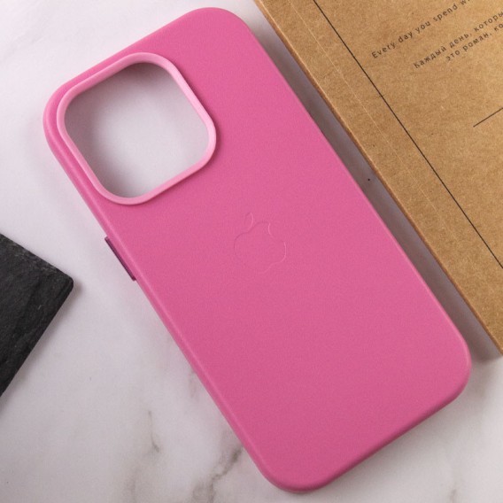 Шкіряний чохол Leather Case (AA Plus) with Magnetic Fit для Apple iPhone 13 Pro (6.1") Pollen